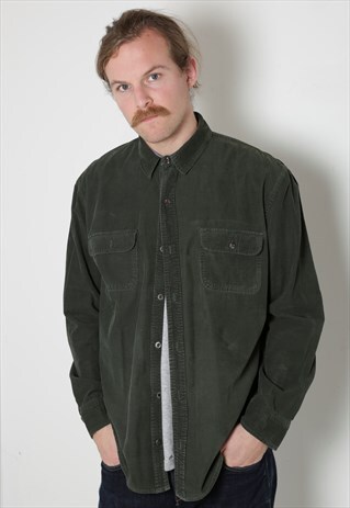 GREEN CORDUROY SHIRT