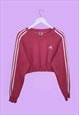 ADIDAS PINK CROPPED SWEATSHIRT