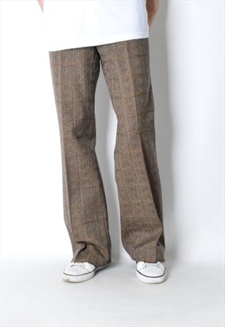 VINTAGE 70S BROWN WOOL BLEND PANTS