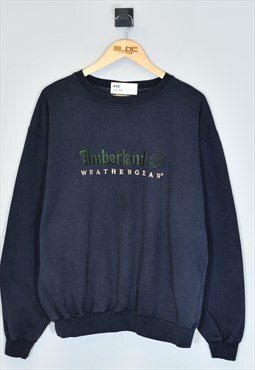 Vintage Timberland Sweatshirt Blue Large