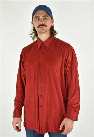 VINTAGE 90'S DKNY RED SHIRT SIZE XL