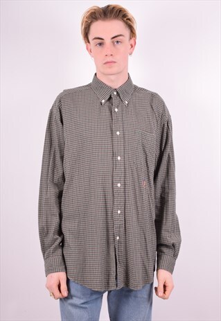TOMMY HILFIGER MENS VINTAGE SHIRT LARGE MULTI 90'S