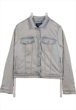 Vintage 90's Chaps Denim Jacket Acid Wash Button Up Long