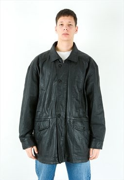 Canda Uk 48 Us Leather Over Coat Jacket Grunge 3XL Outdoors