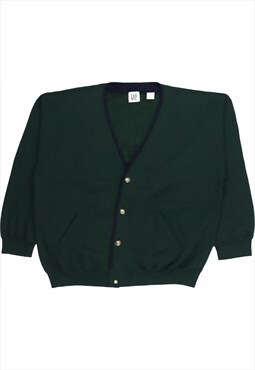 Gap 90's Knitted Button Up Cardigan Large Green