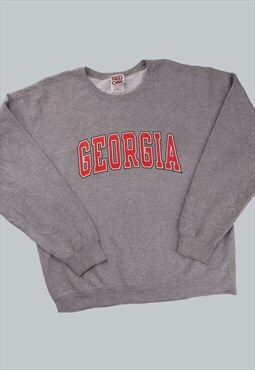 Vintage  Unknown Sweatshirt USA College Grey Large