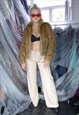 VINTAGE Y2K RAVE SHEARLING FLUFFY PENNY-LANE SPRING TRENCH