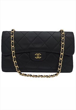 Chanel Wallet Reworked, Timeless CC Logo, Black, Golden CC
