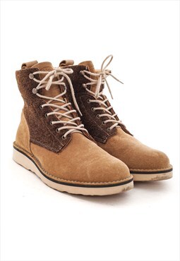 FRACAP x HARRIS TWEED Boots Shoes Vibram Leather Wool Beige