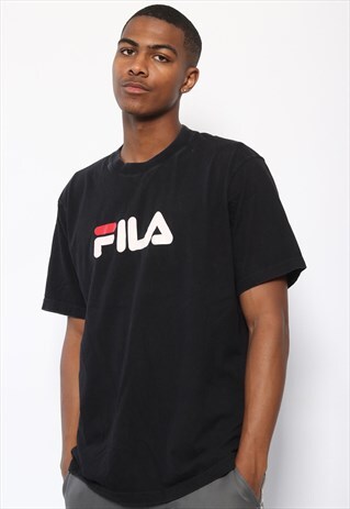 VINTAGE FILA LOGO T-SHIRT BLACK