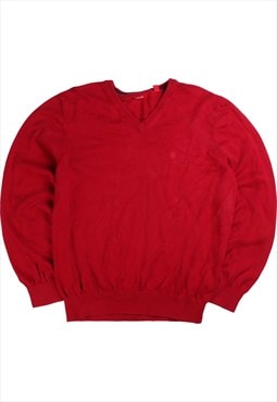 Vintage 90's Izod Jumper / Sweater Knitted V Neck