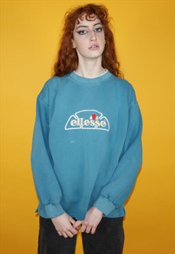Vintage 90s Ellesse Centre Logo Jumper / Sweatshirt