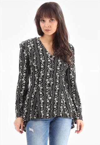 JACKET SWEATER 70S FLORAL