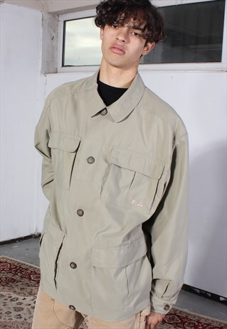 VINTAGE FILA TAN LIGHTWEIGHT SHIRT STYLE JACKET