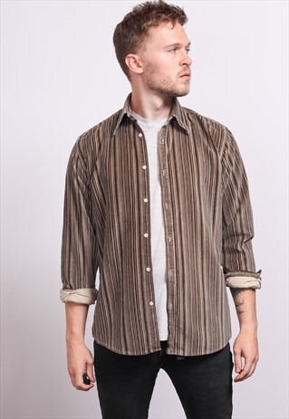 VINTAGE CORDUROY STRIPED SHIRT