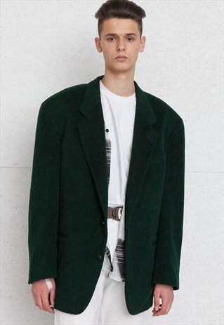 VINTAGE GREEN HUGO BOSS BLAZER JACKET