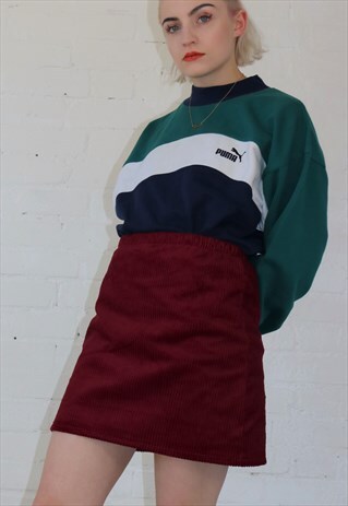 CORDUROY MINI IN MAROON