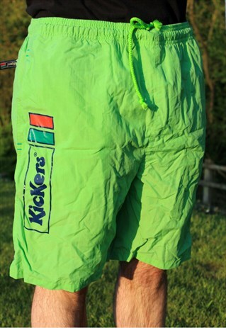 VINTAGE 90S KICKERS SHORTS - RETRO RAVE FESTIVAL - MEDIUM