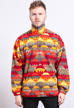VINTAGE HALF ZIP FLEECE TOP