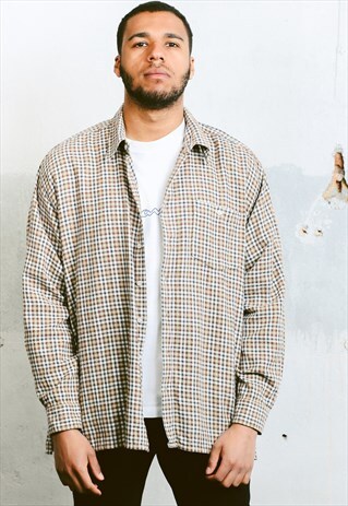 VINTAGE CHECK PRINT SHIRT