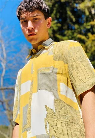VINTAGE 80'S MULTICOLOR PRINTED SHIRT FESTIVAL