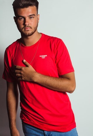 BANKSIDE BACK GRAPHIC PRINT T-SHIRT RED