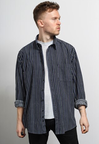 VINTAGE CORDUROY STRIPED SHIRT