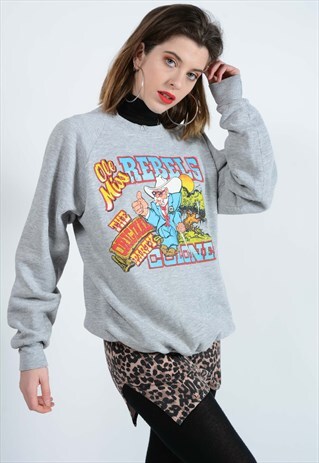 VINTAGE USA GRAPHIC SWEATSHIRT IN GREY