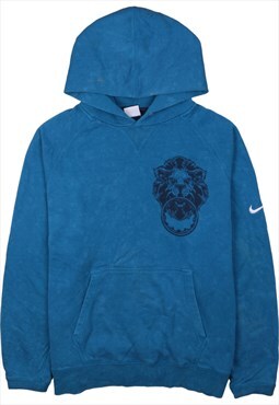 Vintage 90's Nike Hoodie Lion Pullover Blue XLarge