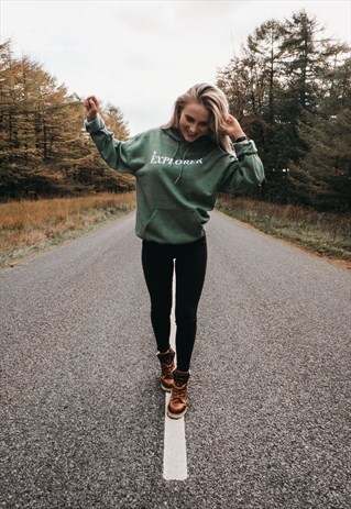 'EXPLORER' HOODIE IN GREEN