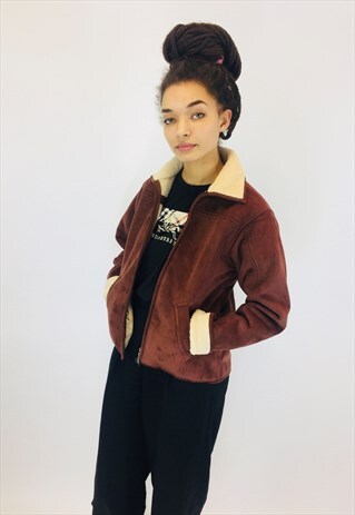 TOGGI FAUX SUEDE FUR SHEARLING COAT