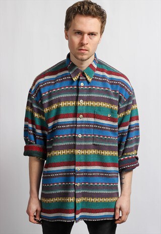 VINTAGE OVERSIZED AZTEC NAVAJO SHIRT
