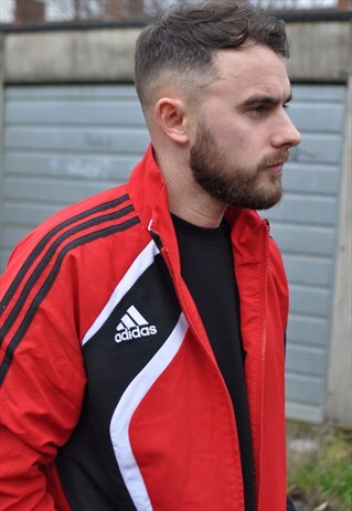 VINTAGE 90'S ADIDAS FOOTBALL WINDBREAKER TRACK JACKET