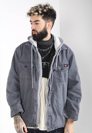 asos marketplace dickies padded workwear hoodie jacket
