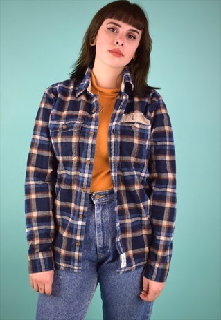 VINTAGE 90'S ABERCROMBIE AND FITCH CHECKED FLANNEL SHIRT