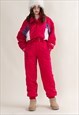 VINTAGE 80S PURPLE COLORBLOCK ONE PIECE FULL SNOW SUIT