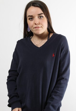 VINTAGE POLO RALPH LAUREN V-NECK JUMPER