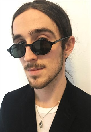 VINTAGE RARE BLACK SUPER SLIM SUNGLASSES