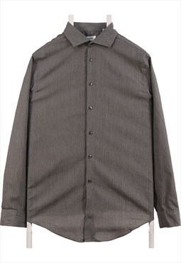 Calvin Klein 90's Plain Long Sleeve Button Up Shirt Large (m