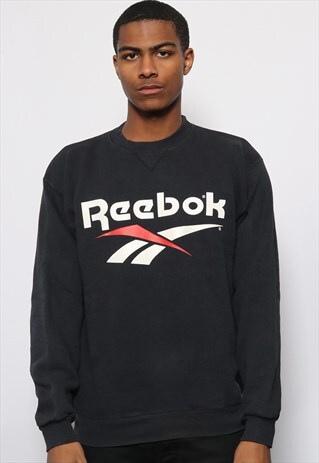 VINTAGE REEBOK PRINT LOGO SWEATSHIRT