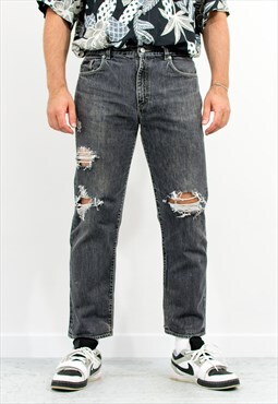 Calvin Klein distressed jeans in grey vintage destroyed