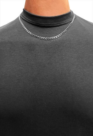 3MM 18" 925 STERLING SILVER CURB NECKLACE CHAIN