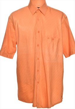 Vintage Short-Sleeve Orange Hawaiian Shirt - L