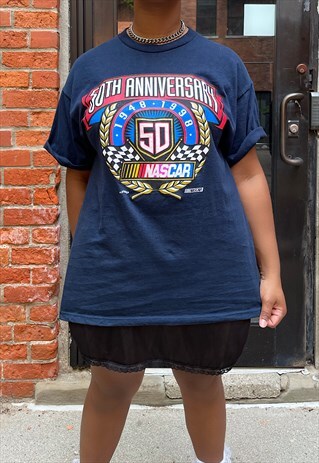VINTAGE 90S NASCAR ANNIVERSARY T-SHIRT (L)
