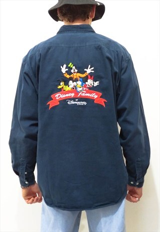 VINTAGE OVERSIZE DISNEY EMBROIDERY SHIRT