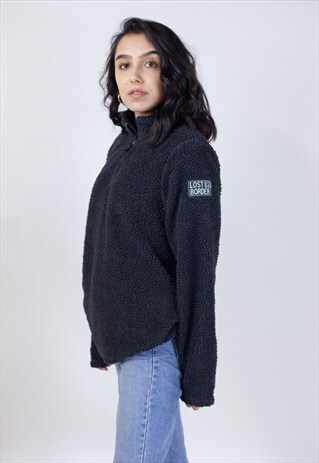 VINTAGE 90'S NAVY FLEECE JUMPER