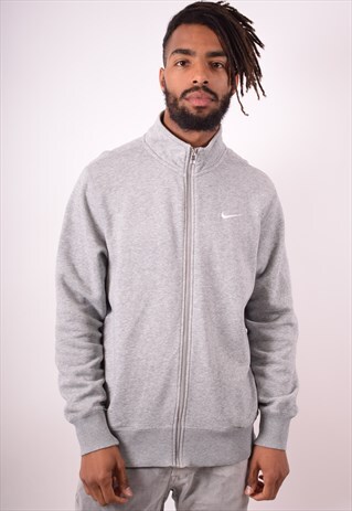NIKE MENS VINTAGE TRACKSUIT TOP JACKET LARGE GREY 90S
