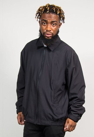 CHAPS RALPH LAUREN BLACK HARRINGTON BOMBER JACKET