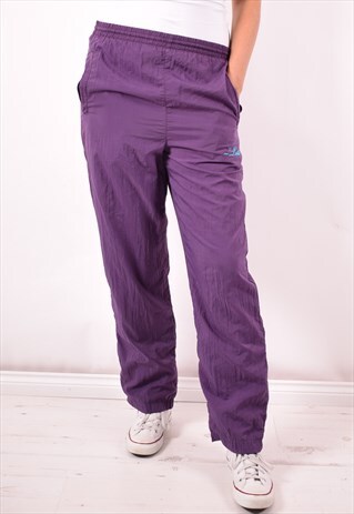 LOTTO WOMENS VINTAGE TRACKSUIT TROUSERS MEDIUM PURPLE 90S
