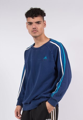 VINTAGE ADIDAS SWEATSHIRT THREE STRIPES SWEATER